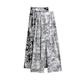 High Waist Casual Summer Slacks Pants Ice Silk Ankle-Length Long Pants
